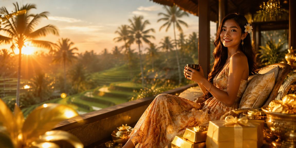 Pengguna menikmati bonus deposit sambil minum kopi di suasana santai Vietnam