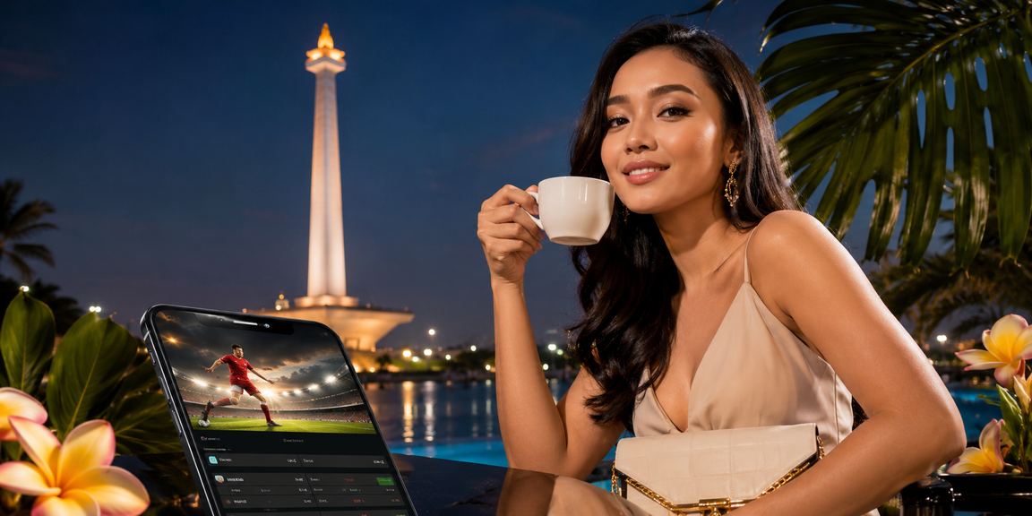 Seseorang menikmati taruhan olahraga dengan santai sambil minum kopi di Vietnam